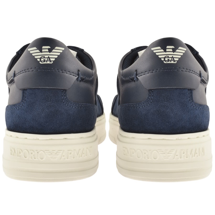 Navy armani trainers discount